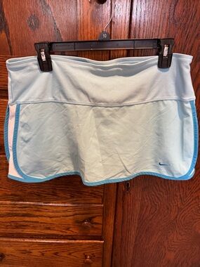 Nike Light Blue Tennis Skort with Blue Trim